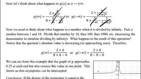 E-1 - II. End Behavior and Horizontal or Slant Asymptotes of Rational Functions