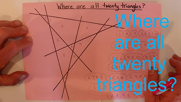 Showing All 20 Triangles Created from 6 Intersecting Straight Lines - Step by Step Solution