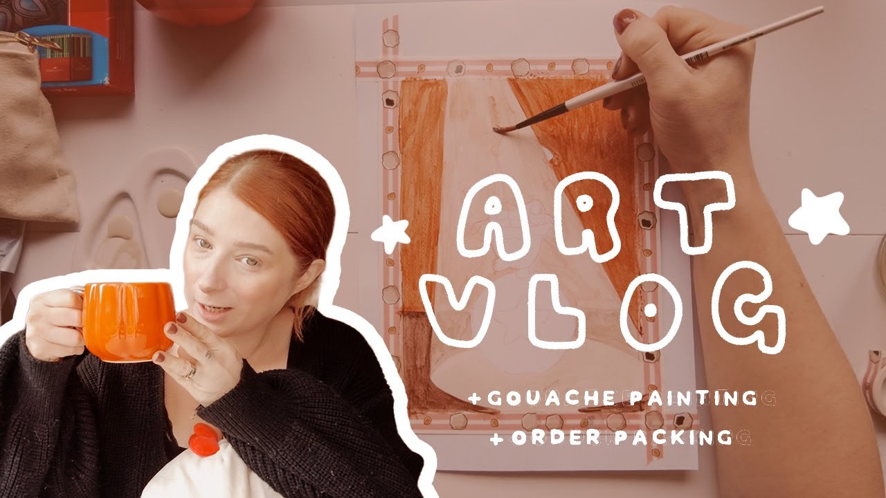 Хаос в упаковке заказов 📦 ✨ + Развиваю своё искусство гуашью 🎨 🖼️ Обновление магазина Видеоблог о...