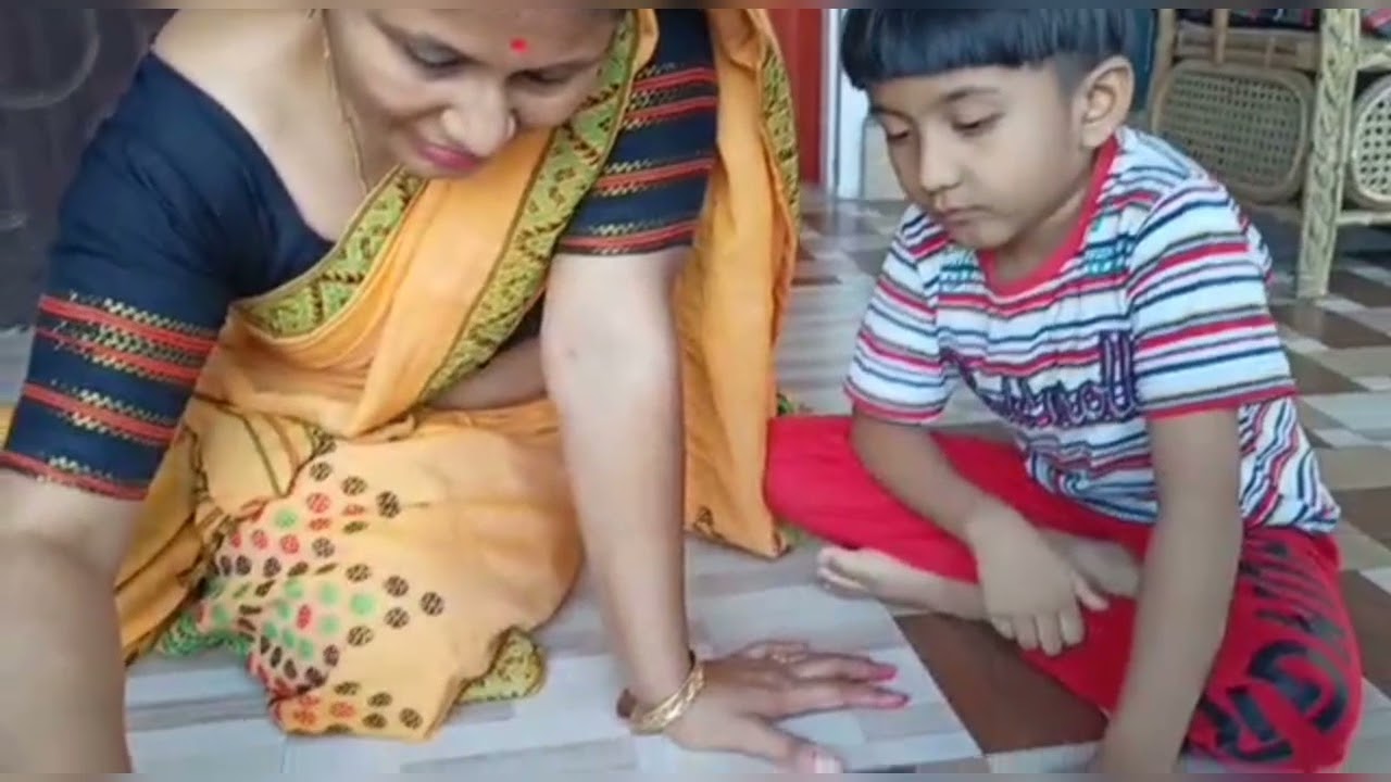 easy swastik rangoli for festivals/।easy rangoli// jonali's kitchen &world//