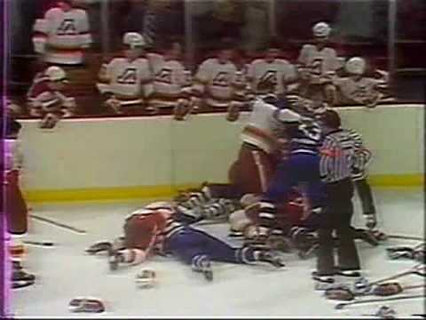 Toronto Maple Leafs - Atlanta Flames brawl 1979