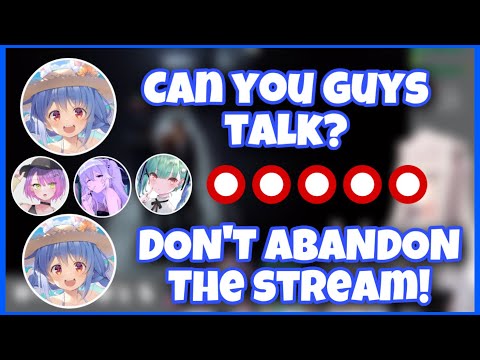 Rushia, Botan and Towa bullying Pekora by not talking to her