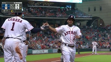 DET@HOU: Gonzalez plates two on a triple to center