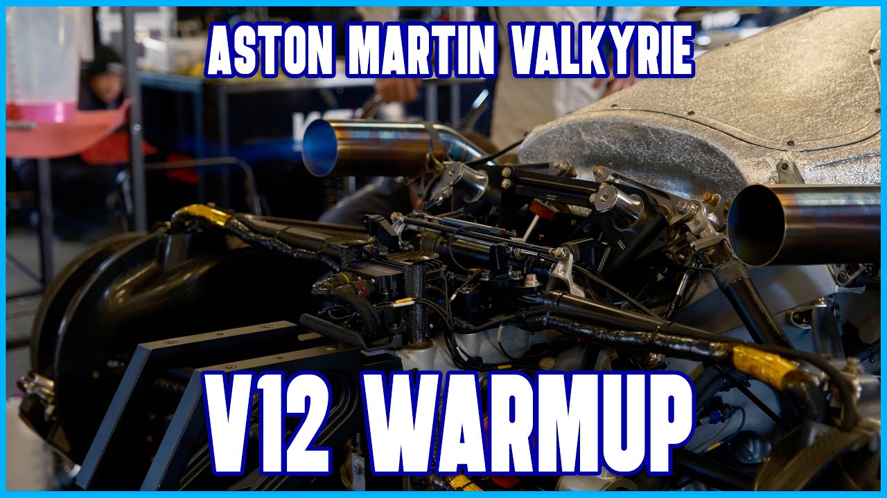 Extended Aston Martin Valkyrie V12 GTP Warmup and Fireworks