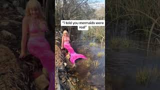 Cute reaction when a kid sees a real mermaid! #mermaidlife