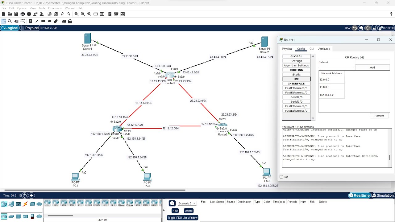 Routing Dynamic (RIP) - Cisco Packet Tracer - YouTube