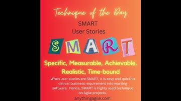 SMART User stories #scrummaster #scrum #anythingagile #agile