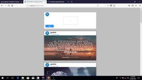 Upload An image into a feed like facebook or instagrams