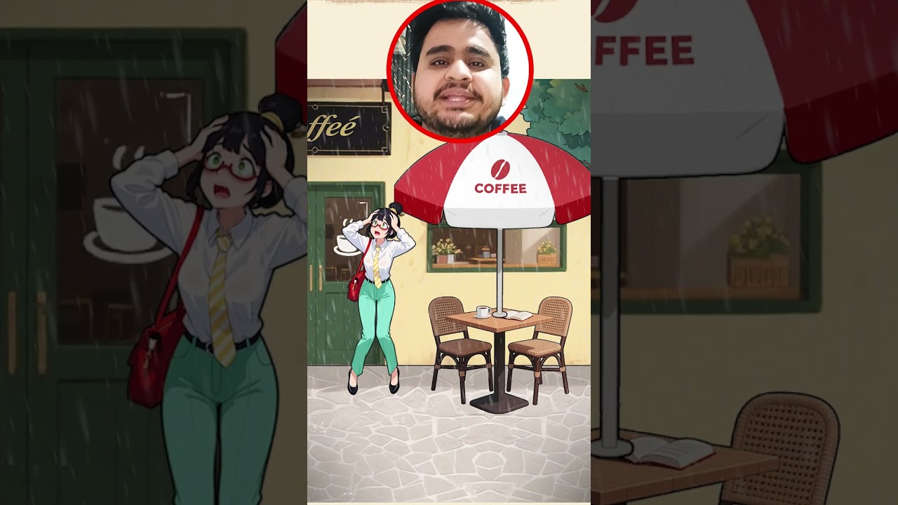 How did the girl get to the office? 