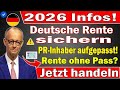 Kein deutscher Pass? So sichern sich PR-Inhaber 2026 ihre Rente