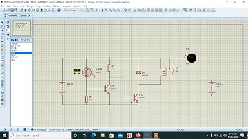 Video rangkaian lampu taman otomatis menggunakan LDR Proteus