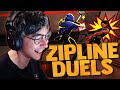 Which C9 Blue Player Will Win The ZIPLINE DUEL CHALLENGE?! ft. TenZ, Relyks, mitch, shinobi, vice