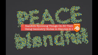 Celebrity LIVENODING Random Spinning Things On 3D Text With Geometry Nodes Profile