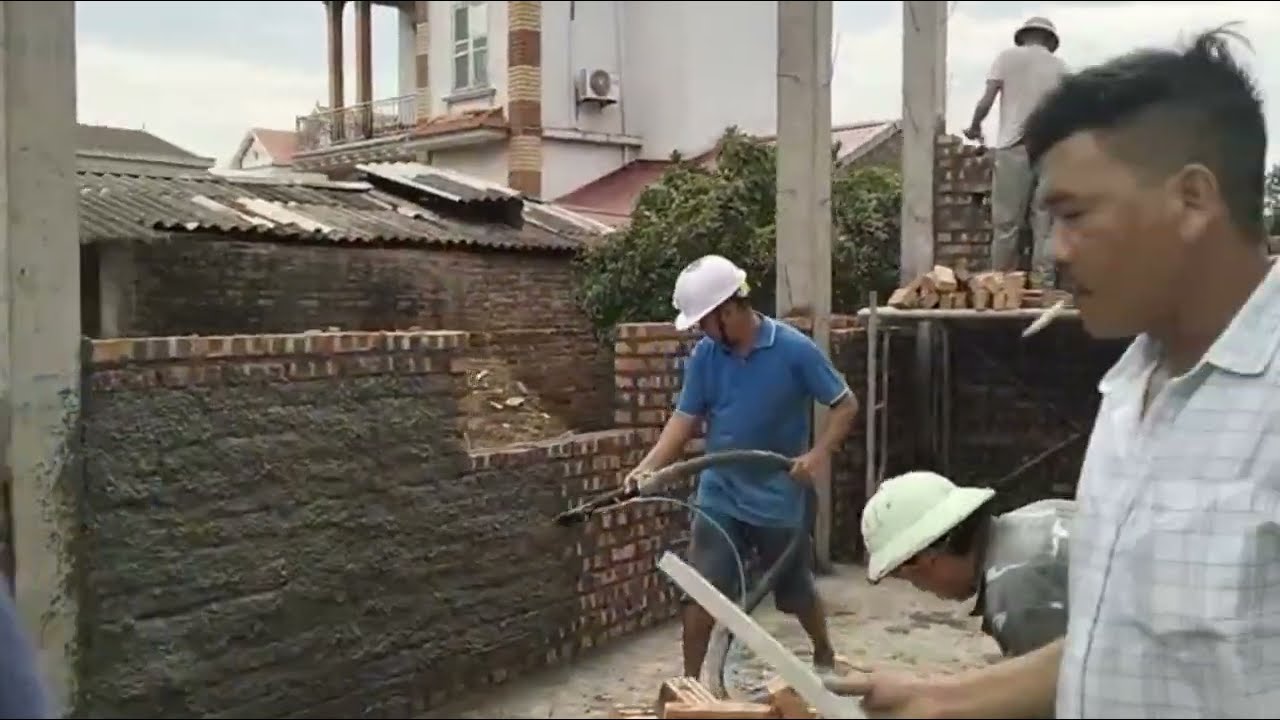 Máy Phun Vữa Thăng Long Thử Xây & Trát — Bác Chủ Có Hài Lòng?