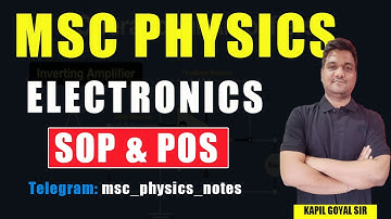 Msc physics Electronics | POS & SOP in digital Electronics | Msc physics lectures | Ninjaprep