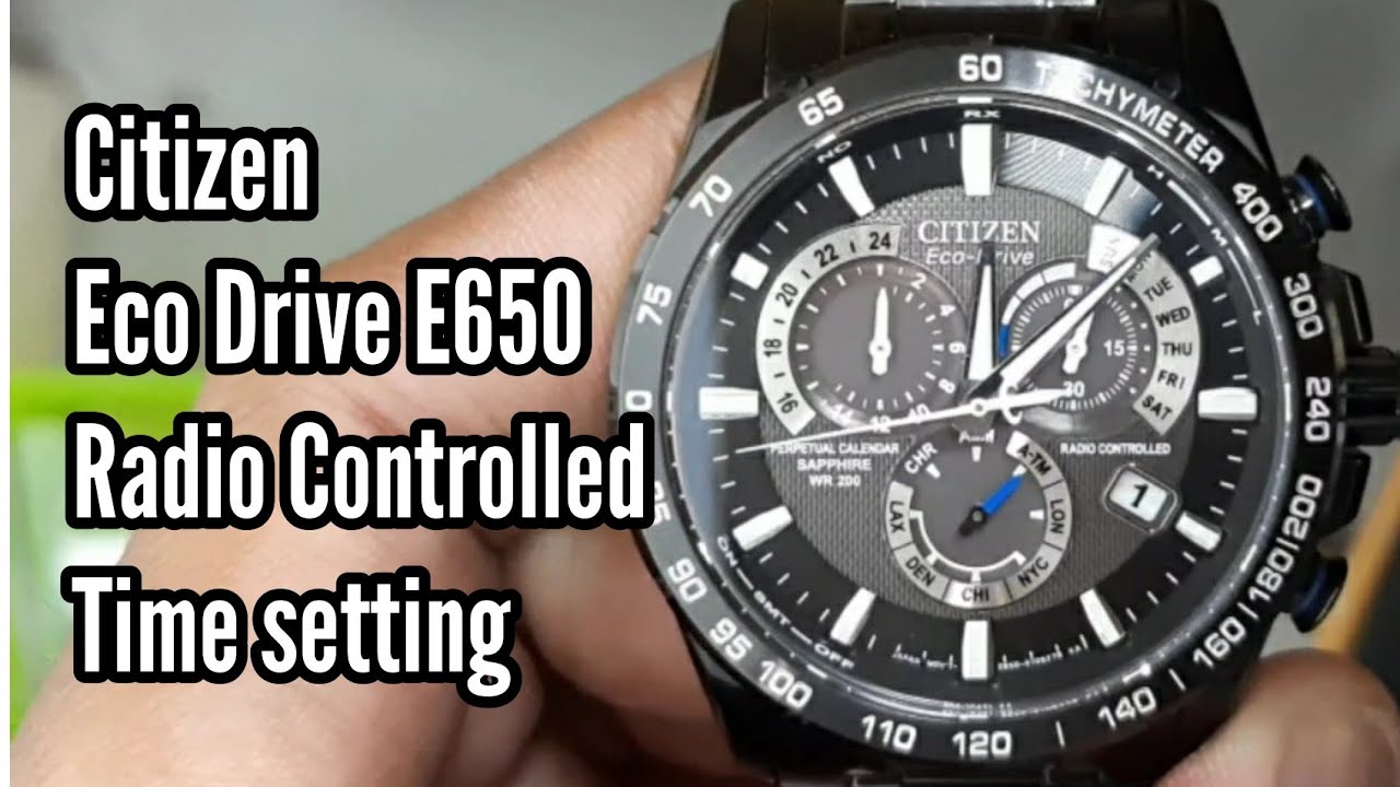 Citizen Eco Drive E650 Radio Controlled Time setting | Watch Repair Channel  - YouTube