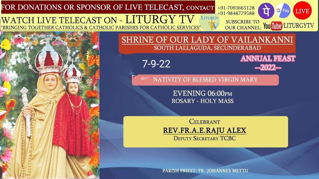 ANNUAL FEAST MASS | Rev Fr. Raju Alex | SHRINE OF OUR LADY OF ...