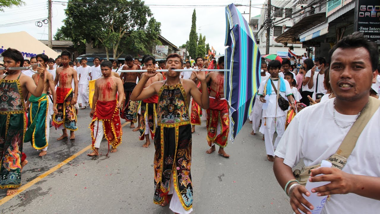 The Phuket Vegetarian Festival, Thailand. Thai culture goes wild! 