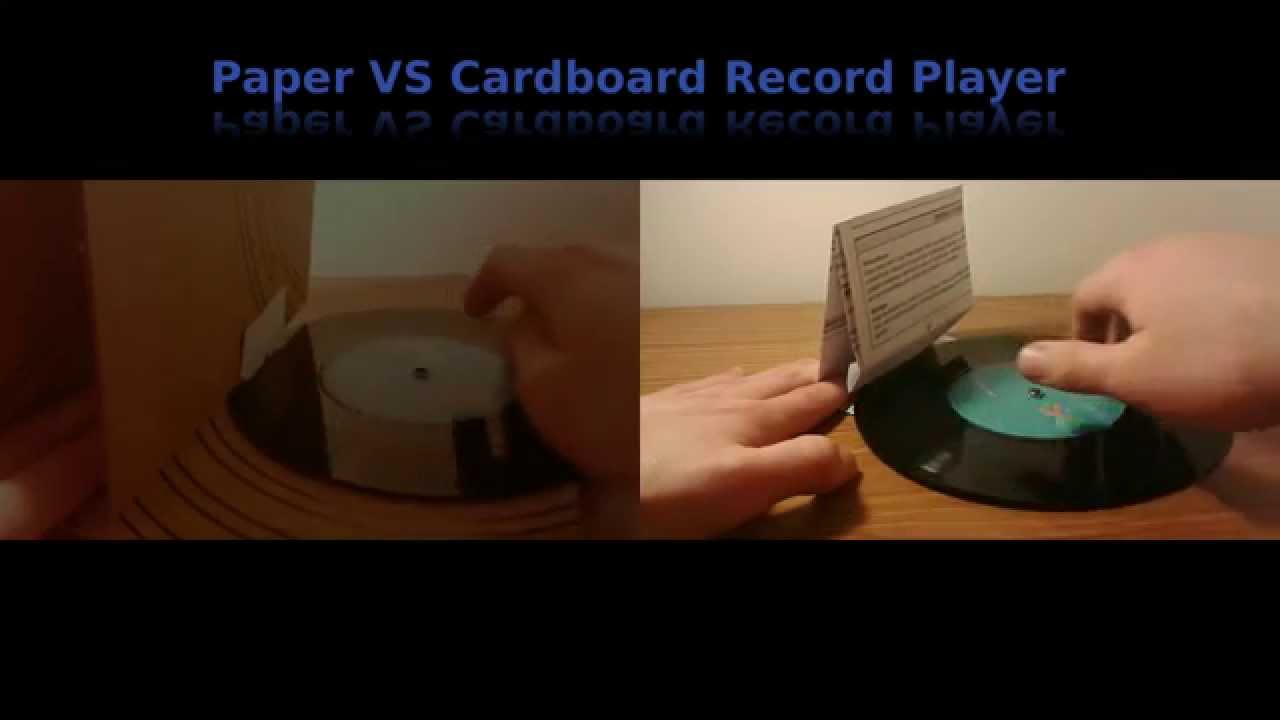 Cardboard VS Paper Record Player YouTube