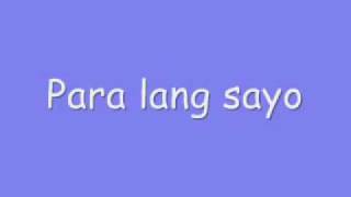 Aiza seguerra-Para lang sayo with lyrics chords