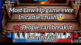 Most Low HP gameplay ever🥶/only 2% people can break it(Don't skip)// Castle Crush gameplay