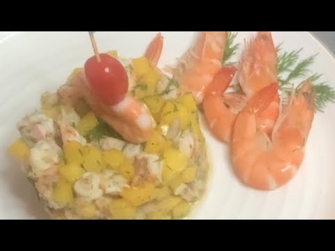 recette-d-une-salade-exotique-mangue-et-crevette