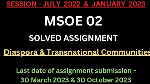 MSOE 02 Solved Assignment 2022-23 | MSOE 02 ignou Solved Assignment 2022-2023 | MSOE 02 PDF | MA