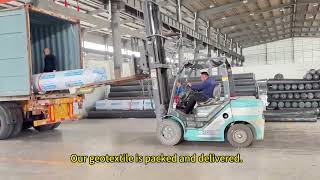 Geotextile and geomembrane are ready to delivery, customize package