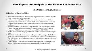 Matt Kupec:  An Analysis of the Kansas Football Les Miles Hire
