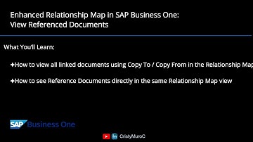 Enhanced Relationship Map in SAP Business One: View Referenced Documents