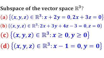 subspaces r3 || vector space || scalar multiplication iit jam 2014 linear algebra
