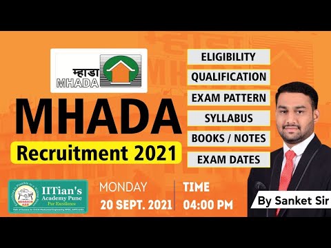 MHADA Recruitment | महाराष्ट्र गृहनिर्माण व क्षेत्रविकास प्राधिकरण | IITian&rsquo;s Academy Pune