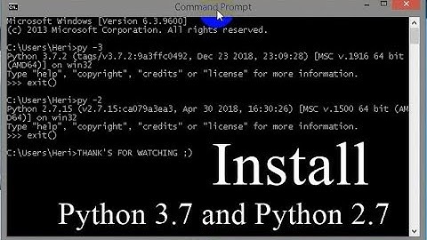 How to install both Python 3 and Python 2 on Windows in 5.minute