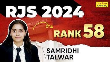 RJS 2024 Mock Interview | Samridhi Talwar | Rank - 58 | RJS Result 2024 | Full Mock Interview