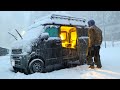 軽バン納車後そのまま雪山車中泊