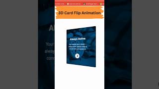 3D Card Flip Effect | HTML & CSS Animation #shorts #shortvideo #css #coding #3danimation #3d #flip