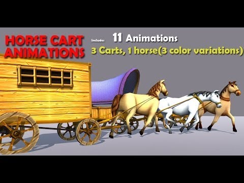 Horse Cart Animations package - YouTube