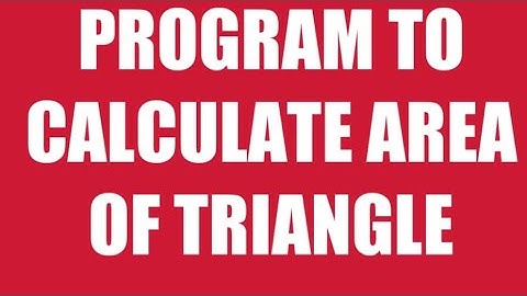 Program to calculate Area of a triangle | program 10.14 | Ics Second year chapter 10 | Mirpur board