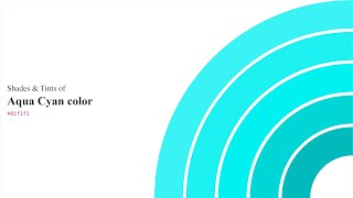 Shades & Tints of Aqua Cyan color #01f1f1 A Warm Blue color #00d6d6 #00bbbb #1df2f2 #39f4f4