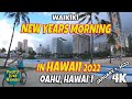 New Years Morning in Hawaii Ala Moana Beach Kahanamoku Beach Waikiki January 1, 2022 Oahu Hawaii