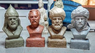 #hun imparatoru atilla clay sculpture-cengiz göğebakan Resimi