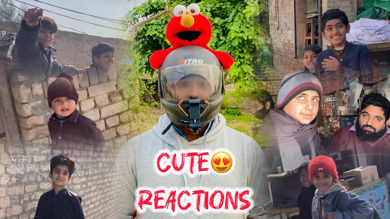 Cute reaction of public on my funny helmet 🤣 people loved it and surprised 😲
