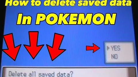 HOW TO RESTART YOUR POKEMON GAME/DELETE SAVED DATA