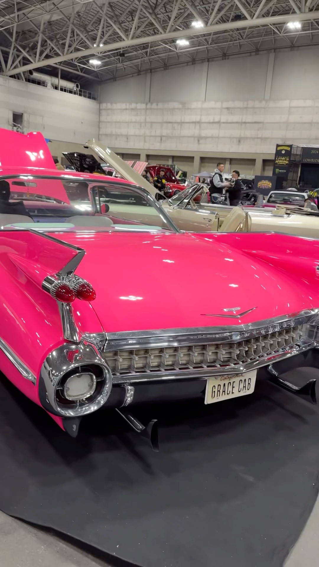 Pink Cadillac Classic Car at the Japan Lowrider Super Show! - YouTube