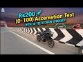 Rs200🚀(0to100) acceleration test with 36 teeth chain sprocket💥 #rs200 #rider #modification
