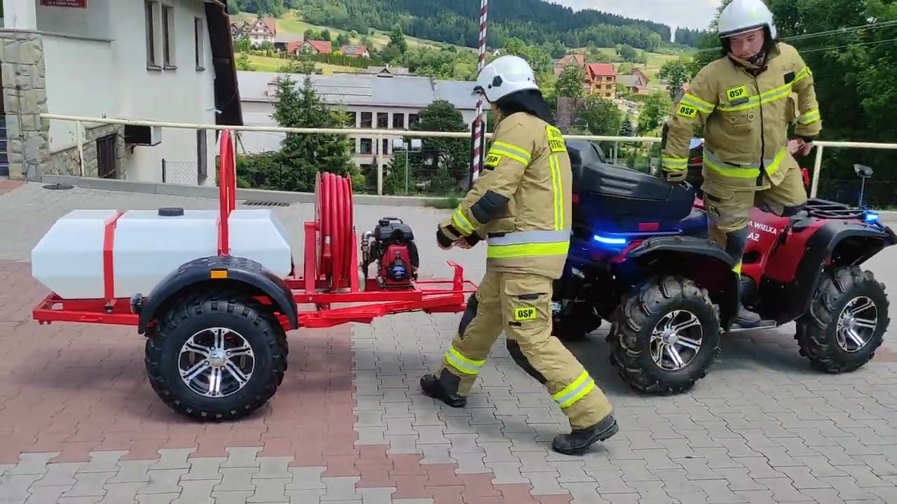 OSP Kasina Wielka - Quad z przyczepką ratowniczą z modułem gaśniczym