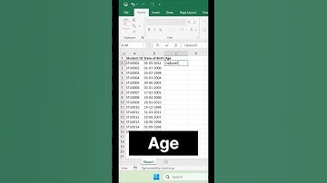 How To Find Age in Excel Short & Easy Way #shorts #excel #statlytic