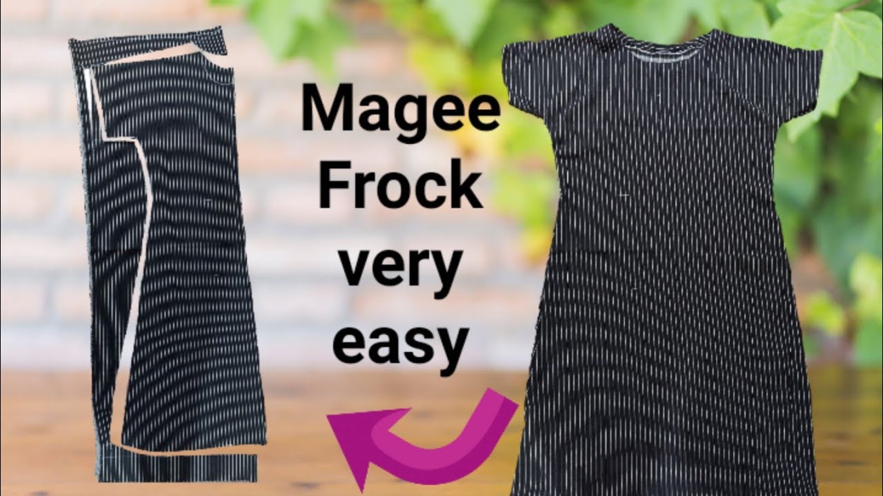 How To Cutting and Stitching Frock with Maggi Sleeves| Simple Frock|