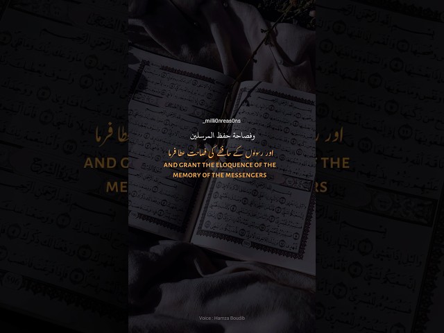 The Most Beautiful Dua by Hamza Bouddib | #explore #hamzaboudib #youtubeshorts #islam class=