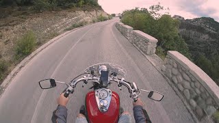 Motorcycle Ride at Meteora, Greece. Honda Shadow